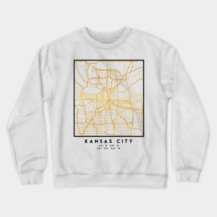 KANSAS CITY MISSOURI CITY STREET MAP ART Crewneck Sweatshirt